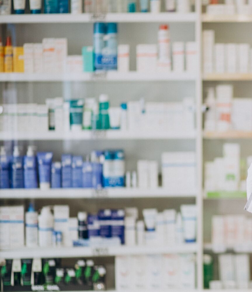 Stocked pharmacy shelves at Metrocity Hospital
